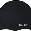 (Black) – Intex Silicon Swim Cap soft comfortable fit in choice of three colours 55991 3