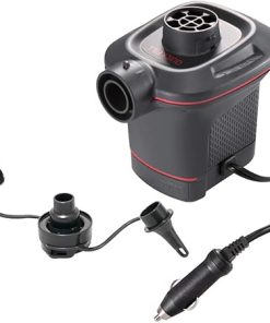 Intex 66636 12 Volt Quick-Fill Dc Electric Pump-Just Plug into Car 12v Socket, Black and Red