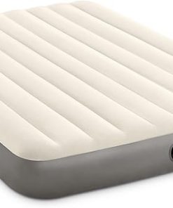 Intex 64103E Dura-Beam Standard Single-High Air Mattress: Fiber-Tech - Queen Size - 10in Bed Height - 600lb Weight Capacity - Pump Sold Separately