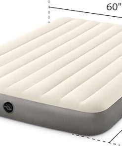Intex 64103E Dura-Beam Standard Single-High Air Mattress: Fiber-Tech – Queen Size – 10in Bed Height – 600lb Weight Capacity – Pump Sold Separately 2