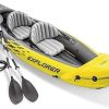 Intex 68307EP Explorer K2 Inflatable Kayak Set: Deluxe 86in Kayak Paddles and High-Output Pump – Adjustable Seats with Backrest – Removable Skeg – 2-Person – 400lb Weight Capacity, 2 Pack 3