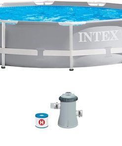 Intex 10Ft X 30In Round Prisma Frame Pool Set, 76cm Height, 4816L Capacity, Outdoor Use, Family Pool