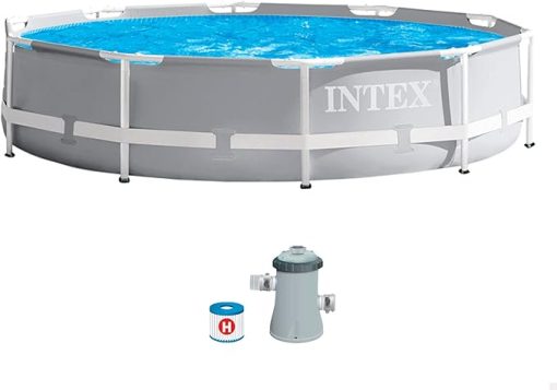 Intex 10Ft X 30In Round Prisma Frame Pool Set, 76cm Height, 4816L Capacity, Outdoor Use, Family Pool