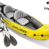 Intex 2-Person Inflatable Kayak w/ Oar & Pump 2 pack & 1-Person Inflatable Kayak 3
