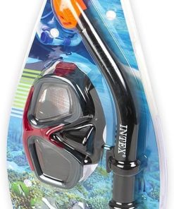 Intex Surf Rider Youth Swimming & Diving Mask Snorkel Set, Black/Red | 55949 2