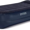 Intex 2 in 1 Inflatable Pull Out Sofa and Queen Size Air Bed Mattress with Cup Holders for Indoor and Outdoor Use for Adults (2 Pack), Charcoal Gray 4