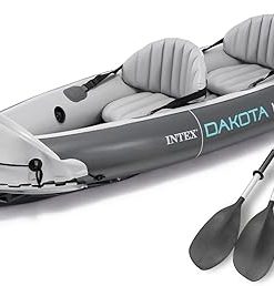 INTEX 2-Person Inflatable Kayak Set, Dakota K2 with 86in Oars and Pump