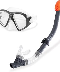 Intex Reef Rider Diving Mask & Easy Flow Snorkel Set for Ages 14+, Colors Vary