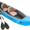 INTEX 68309EP Excursion Pro K2 Inflatable Kayak Set: Includes Deluxe 86in Kayak Paddles and High-Output Pump – SuperTough PVC – Adjustable Bucket Seat – 2-Person – 400lb Weight Capacity, 2-Pack 4