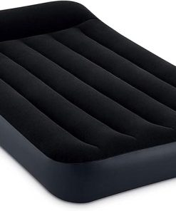 Intex Dura Beam Pillow Rest Classic Inflatable Blow Up Mattress Air Bed with Internal Built in Pump, Twin (2 Pack) 2