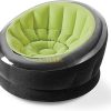 Intex 2 in 1 Inflatable Pull Out Sofa Chair and Twin Air Bed Mattress with Cup Holders for Indoor and Outdoor Use for Adults (3 Pack), Charcoal 4