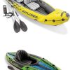 Intex 68307EP Explorer K2 Inflatable Kayak Set: Deluxe 86in Kayak Paddles and High-Output Pump – Adjustable Seats with Backrest – Removable Skeg – 2-Person – 400lb Weight Capacity, 2 Pack 4