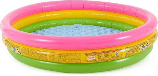Intex Sunset Glow Inflatable Pool: 58in x 13in - 3 Ring Soft Floor - 73 gal Capacity - Repair Patch Included - Image 2