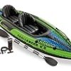 Excursion Pro Inflatable 2 Person Vinyl Kayak with Oars & Pump, Red (3 Pack) 3