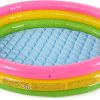Intex Sunset Glow Inflatable Pool: 58in x 13in - 3 Ring Soft Floor - 73 gal Capacity - Repair Patch Included