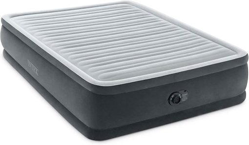 Intex 64413ED Dura Beam Elevated Fiber Tech Soft Air Mattress Bed w/Built in Pump & Portable Storage Case for Travel and Camping, Queen (2 Pack) - Image 2