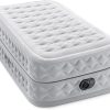 Intex PremAire I Fiber-Tech Elevated Dura Beam Technology Home Air Mattress Bed with Electric Built-in Pump, Full 4