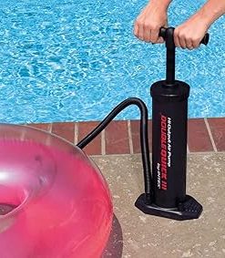 Intex Double Quick III Swimming Pool Inflatable Float Hand Air Pump – 68615E 2