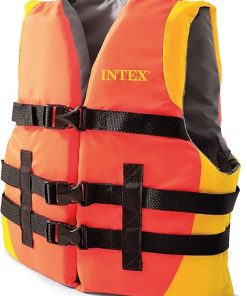 INTEX Adjustable Life Jacket: Perfect for Boating and Water Sports – Durable Nylon – Breathable Straps with Buckles – Coast Guard Approved Type III PFD – Sporty Design 2