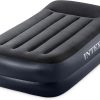 Intex 64447ED Dura-Beam Deluxe Ultra Plush Air Mattress with Headboard: Fiber-Tech – Queen Size – Built-in Electric Pump – 18in Bed Height – 600lb Weight Capacity 3