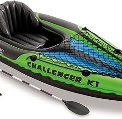 Intex Challenger K1 1-Person Inflatable Sporty Kayak w/Oars and Pump 2
