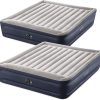 Intex 64413ED Dura Beam Elevated Fiber Tech Soft Air Mattress Bed w/Built in Pump & Portable Storage Case for Travel and Camping, Queen (2 Pack) 4