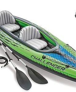 Intex Challenger Kayak Inflatable Set with Electric Pump, Green