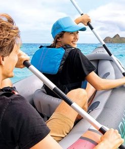 INTEX 2-Person Inflatable Kayak Set, Dakota K2 with 86in Oars and Pump 2