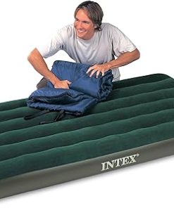 Intex Prestige Downy Airbed Kit with Hand Held Battery Pump, Twin