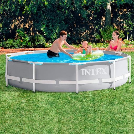 Intex 10Ft X 30In Round Prisma Frame Pool Set, 76cm Height, 4816L Capacity, Outdoor Use, Family Pool - Image 2